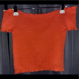 Off the Shoulder Orange Crop Top from Rue 21